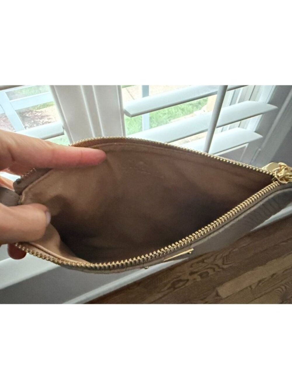 GiGi New York All-in-One Leather Clutch with Tassel Embossed Python Driftwood - Picture 5 of 6